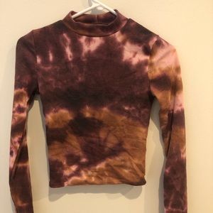 Forever 21 Cropped waffle knit long sleeve